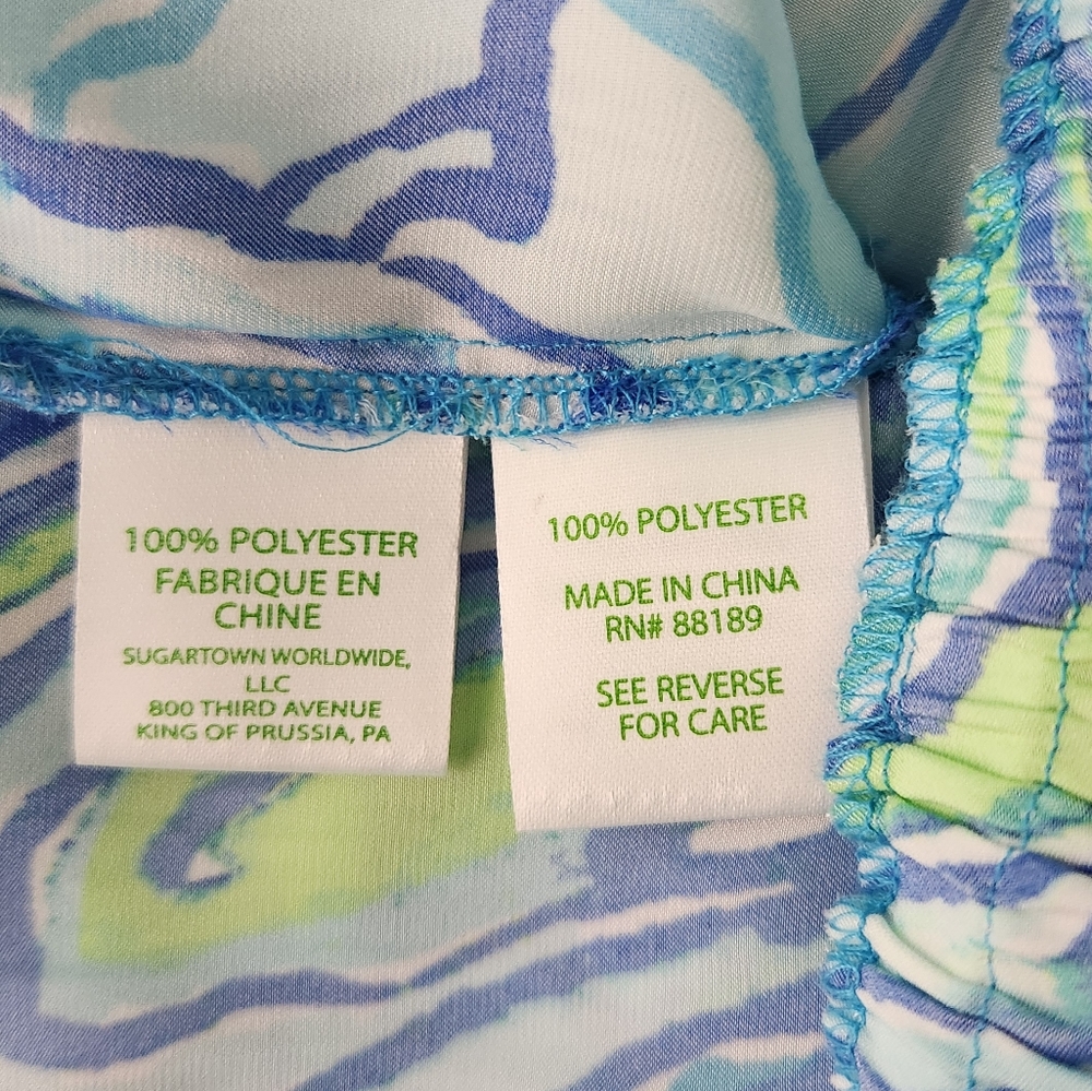 Lilly Pulitzer Blue Swirl Oyster Halter Jumpsuit - Picture 8 of 9